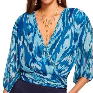 NEW RAMY BROOK BLUE PRINTED TOP